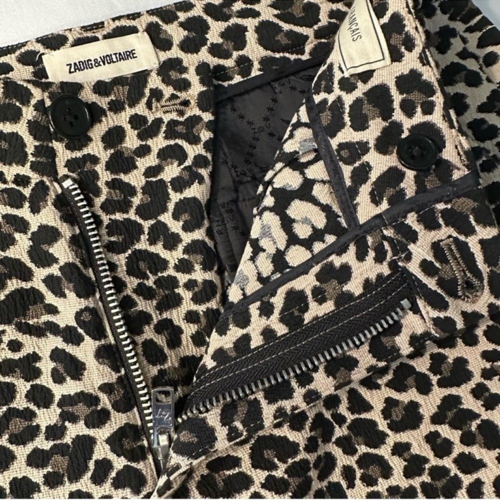 Zadig & Voltaire Polis Jac Leo Pants. Leopard Print.  Size 38 France/Medium/8 US - Picture 12 of 14